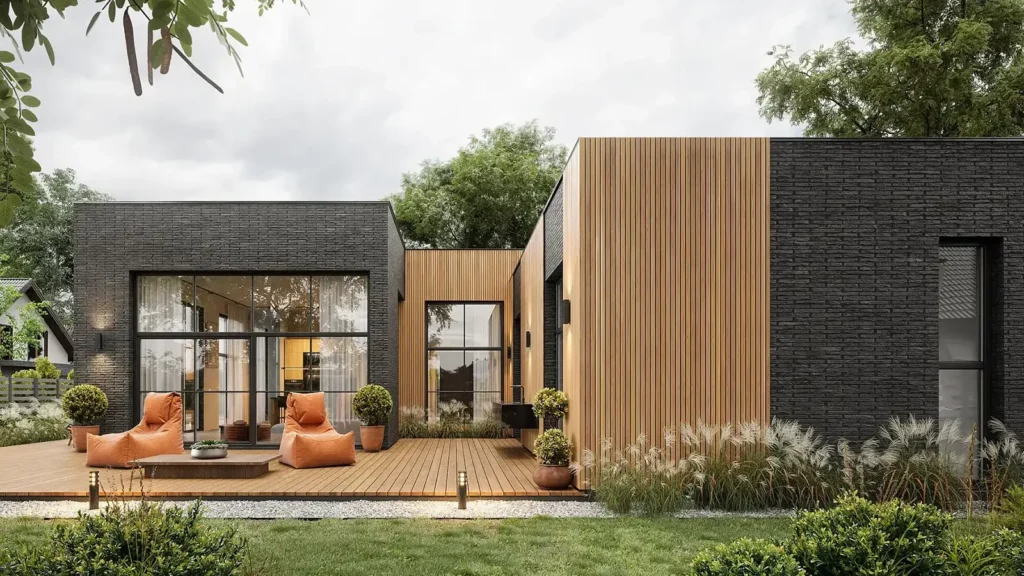 Thornhouses H1 elementmaja terrass